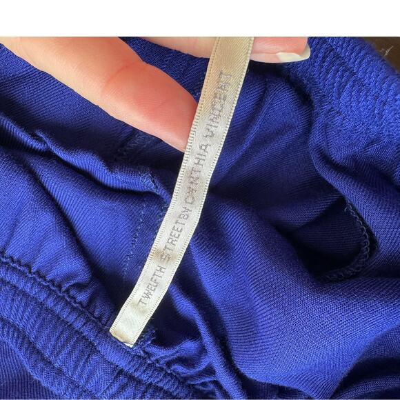 Twelfth Street Royal Blue Palazzo Wide Leg Pants w/ Pockets S - Picture 9 of 13